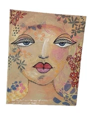 Art Colorful Acrylic Original 11x14 in. stretched Canvas painting Abstract Woman