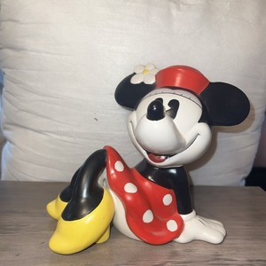 Disney Enesco Minnie Mouse Ceramic Bank Classic Minnie Polka Dot Dress Bank