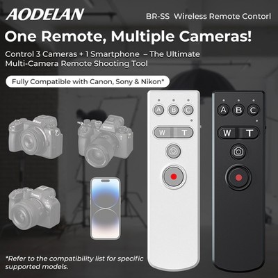 BR-SS Wireless Shutter Release for Canon Sony Nikon Cameras and Smartphones