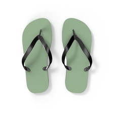 Soft Green Flip Flops Mens Womens Lightweight Summer Sandals