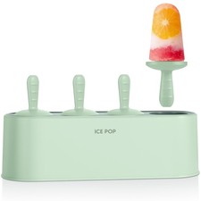 Popsicle Mold Set 4 Pieces Homemade Silicone Maker Medium, Green