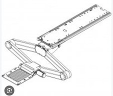 Workrite 4177-22N Pinnacle S2S Keyboard Arm 22" Glide Track NEW