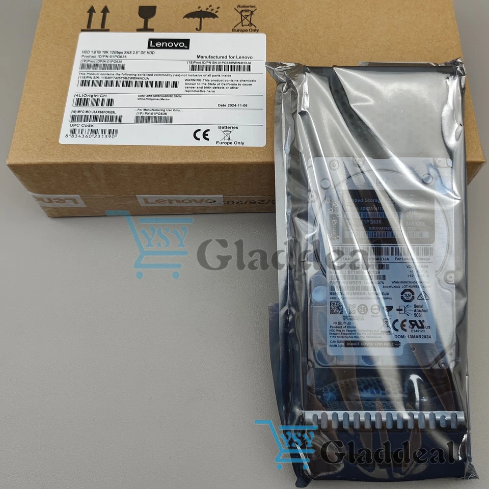 New Lenovo 01PG636 4XB7A14113 1.8TB SAS 10K 12Gb/s SAS 2.5" Hard Drive HDD - Image 4 of 4