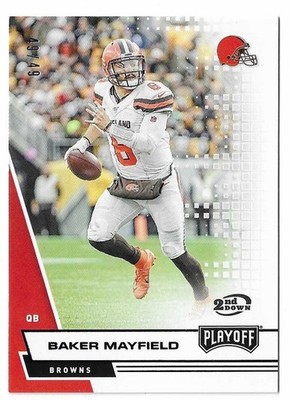 2020 Panini Playoff Baker Mayfield 2nd Down Card #42 Cleveland Browns /49