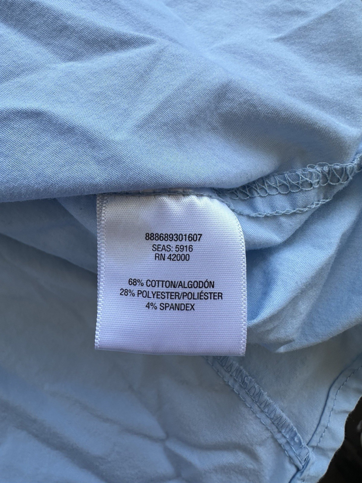 Basic Editions 3/4 Sleeve Button Down Top in Blue… - image 6