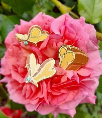 3er Set 1 Zoll Brot und Schmetterling Pin Set Alice im Wunderland