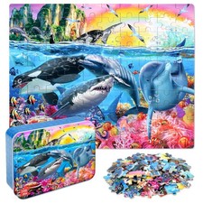 Puzzles for Kids Ages 4-6,Underwater World 100 Piece Puzzles for Kids Ages 4-...