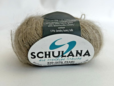 Schulana Kid Seta Pearl 40% Mohair 20%Cotton17% Silk23% Glass Tan #662 Yarn Ball