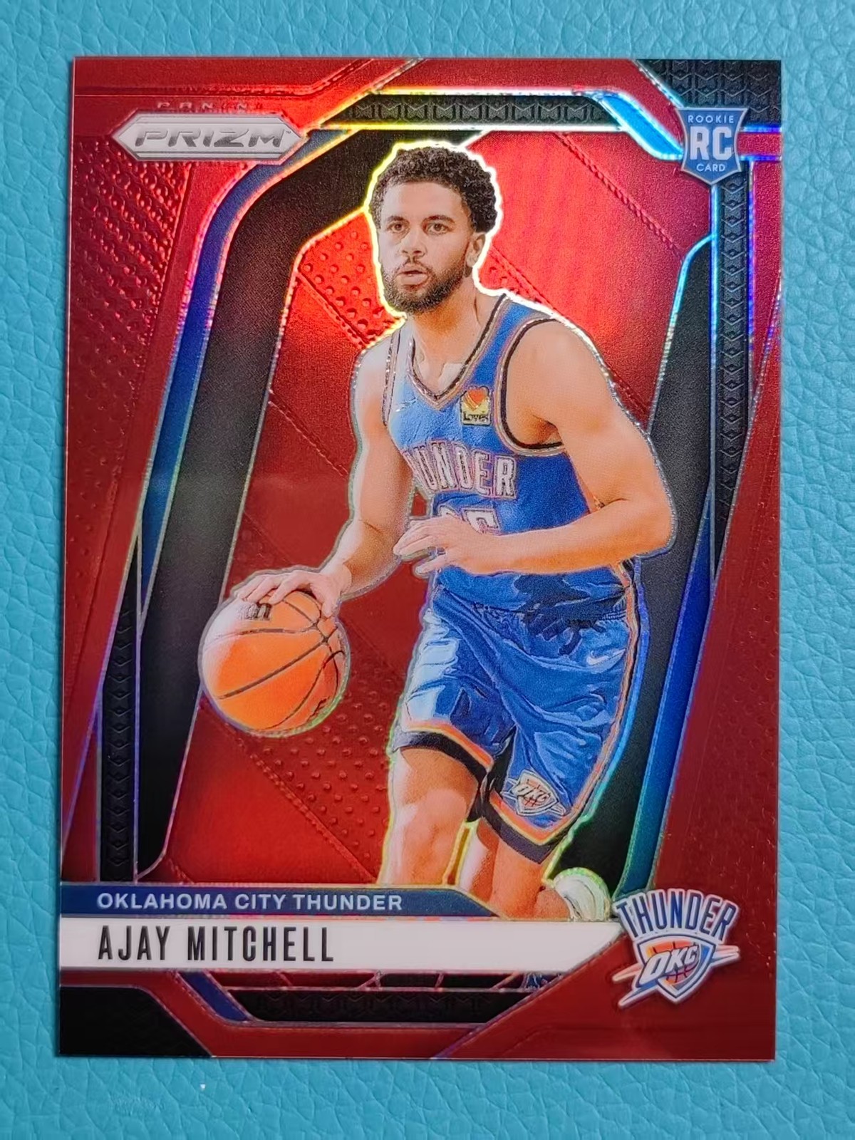 Ajay Mitchell 2024-25 Panini Prizm 182/299 Red RC Oklahoma City Thunder #226