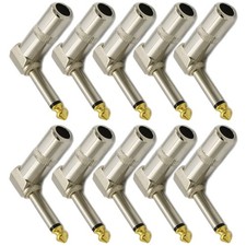 10PCS New 1/4 TS Right Angle Mono Phone Plug meeting diverse audio needs