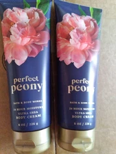 2 Perfect Peony Body Cream. Bath & Body Works. **Rare**
