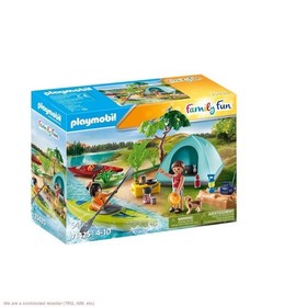 PLAYMOBIL Camping with Kayaks: ABS Building Set, 54 Pieces