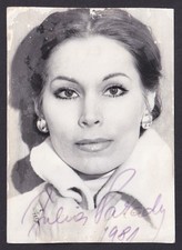 Vintage postcard Julia Varady opera singer signed photo 1981 Munich