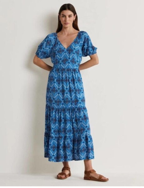 Women Boden Dress Black Viscose 40 / L / 48 #8DOQ