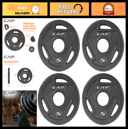 2 Zoll Olympia Hantelscheibe - robustes Gusseisen, mehrere Größen für Home Gym Fit - Bild 1 von 6