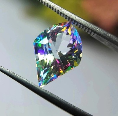 Mystic Topaz Rainbow Color Fancy Cut 48+ Ct Natural Loose EGL Certified Gemstone