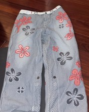 Free People Willow Floral Embroidered Jeans We The Free Floral Size 10 NWT