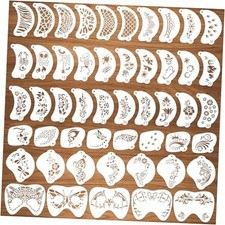 50 Pcs Face Paint Stencils Set   Reusable Body  Face Painting Templates for