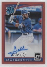 2018 Donruss Optic Rated Rookie Signatures Red Prizm 1/50 Amed Rosario Auto 0ui5