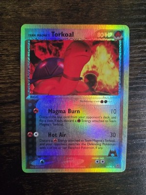 Pokemon TEAM MAGMA'S TORKOAL 12/95 Reverse Holo NM Fast Ship 