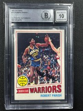 ROBERT PARISH SIGNED 1977/78 TOPPS ROOKIE #111 BAS BGS BECKETT AUTOGRAPH 10 AUTO
