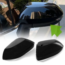 Fits 2019-22 Toyota Corolla Side Door Rearview Mirror Cover Trim Cap Gloss Black