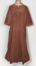 Vintage Vanity Fair - Short Sleeve Cocoa 3/4 Zip A-Line Robe - Women's Large