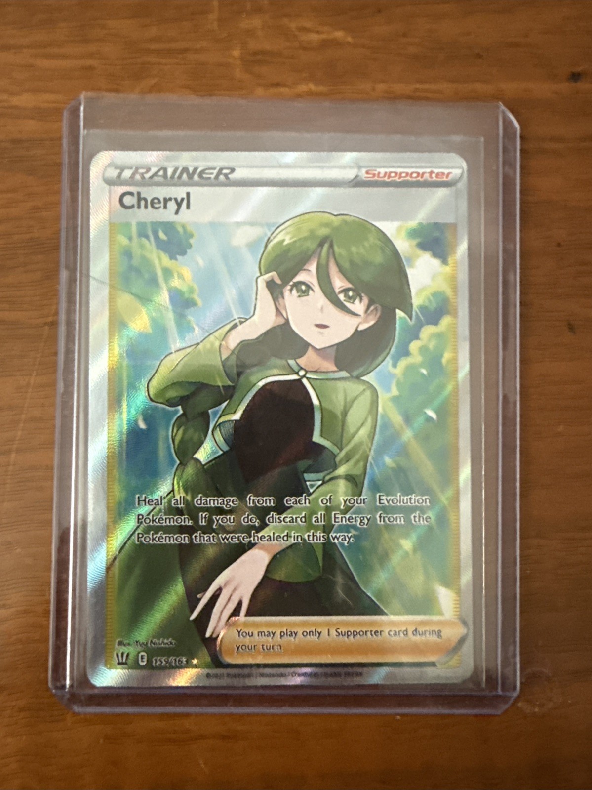 Cheryl - 159/163 - Pokemon Battle Styles Sword & Shield Full Art Rare Card NM