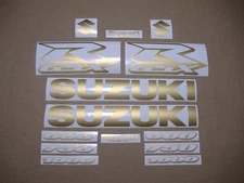 Decals for Suzuki GSXR matte gold stickers set graphics emblems logo gsx-r satin