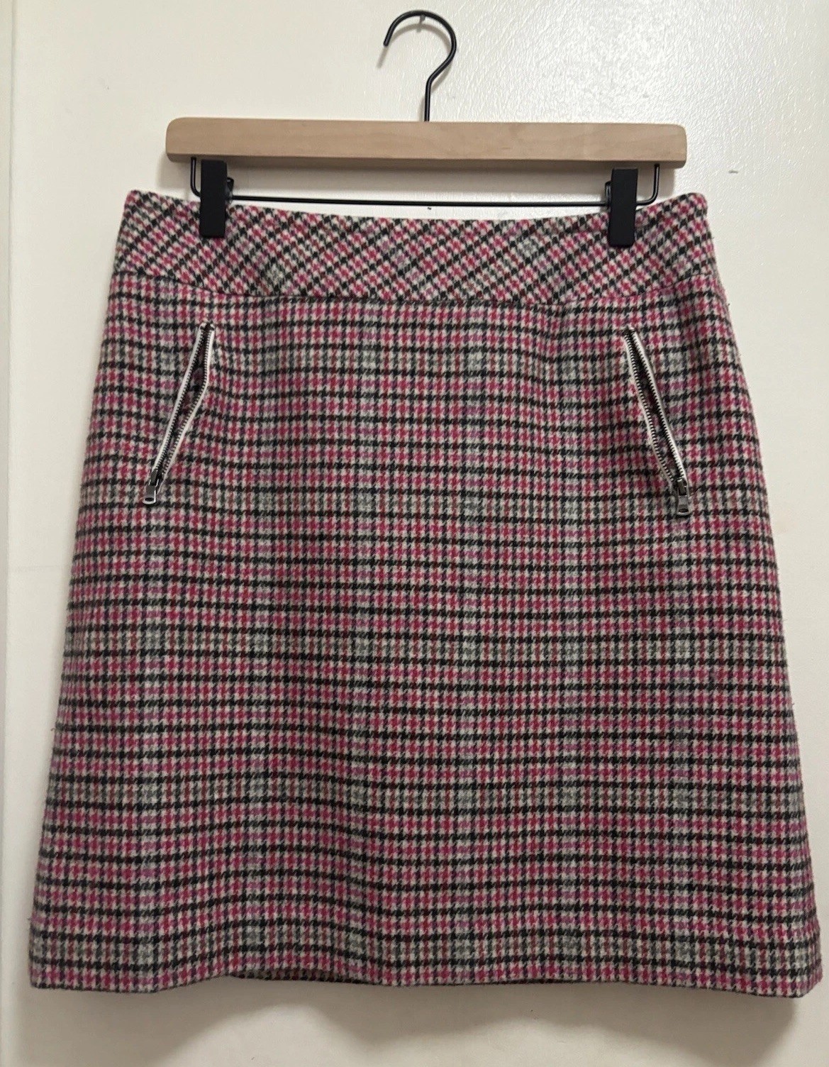 Talbots Wool Blend Multicolor Houndstooth Zip Poc… - image 2