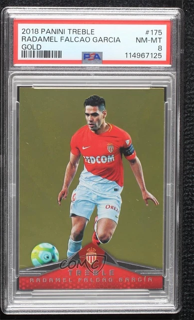 2018-19 Panini Treble Gold 5/25 Radamel Falcao Garcia #175 PSA 8 07r2