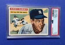 1956 Topps Andy Carey NY Yankees White Back #12 PSA 3 VG
