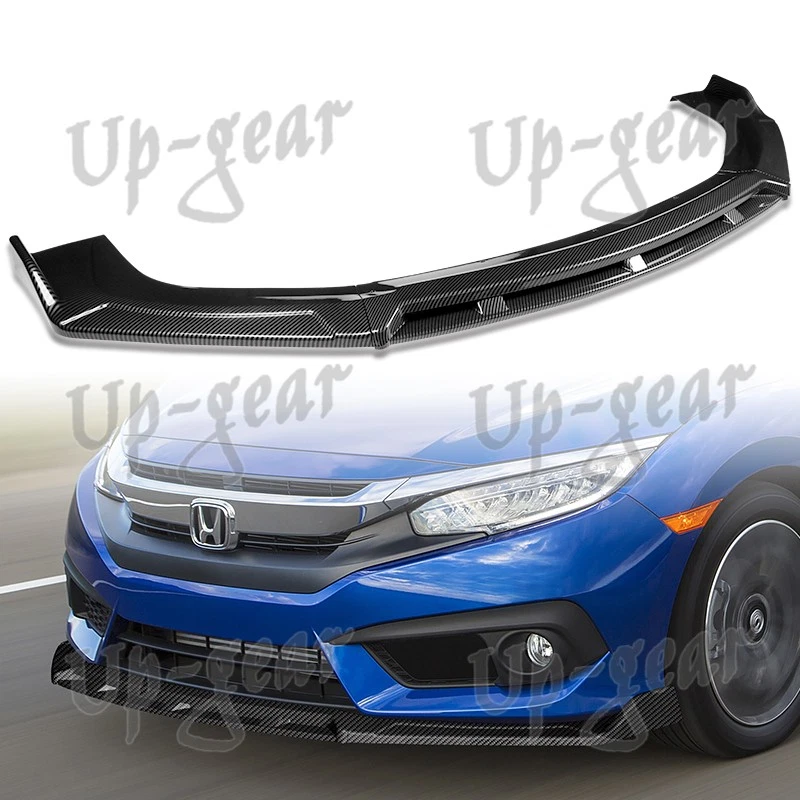 Universal Carbon Look Configurable of 3-Different Style Front Bumper Spoiler. - Image 2 of 4