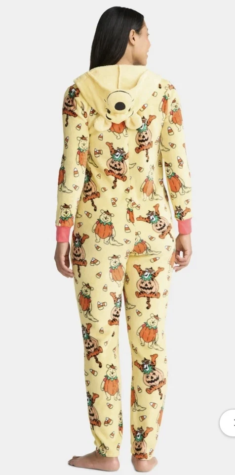 Winnie Pooh женщин пижамы XS 0-2 Союза костюм костюм цельный молнии новый - Изображение 2 из 4