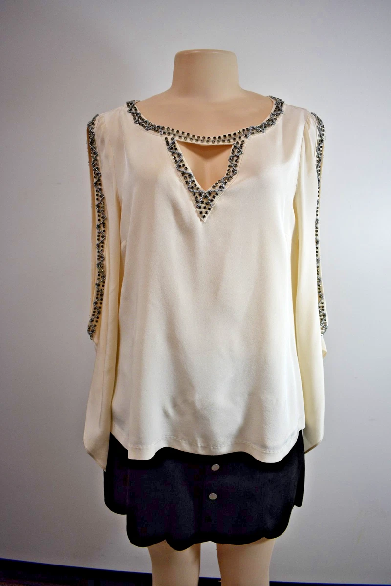 Haut (Blouse) Madison Marcus Pour Femme - Taille L - Soie (blend) Noire Sans Manches - Occasion TBET