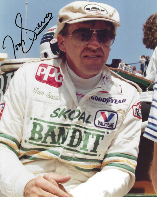 Autographed Tom Sneva  USAC  Indy Car Racing Photograph