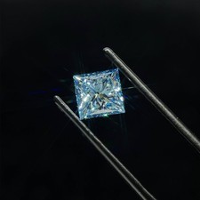 Princess Cut 1.76 Cts Fancy Vivid Blue VVS2 IGI Certified Lab Grown CVD Diamond