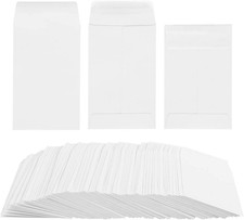 100 Pack White Small Coin Envelopes, 2.25" 3.5"
