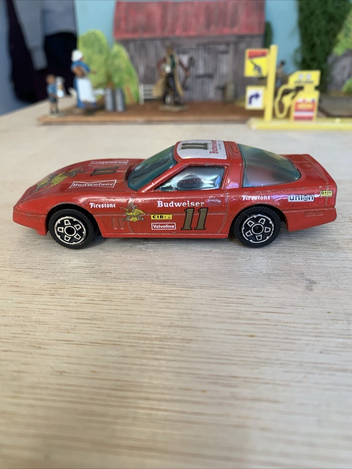 Burago 1/43 Scale Die Cast Model Chevrolet Corvette CS - Red - Used Condition