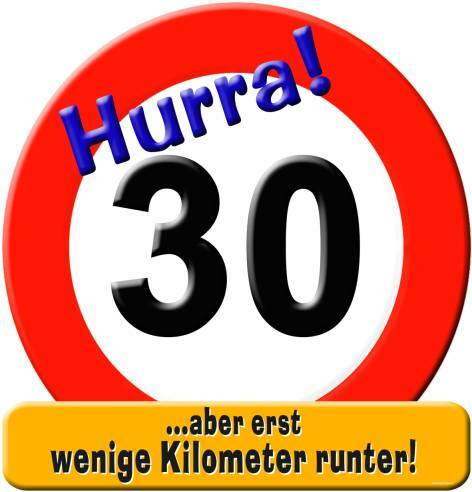 Geschenkartikel 30.geburtstag Verkehrsschild 30 Party Deko Girlanden