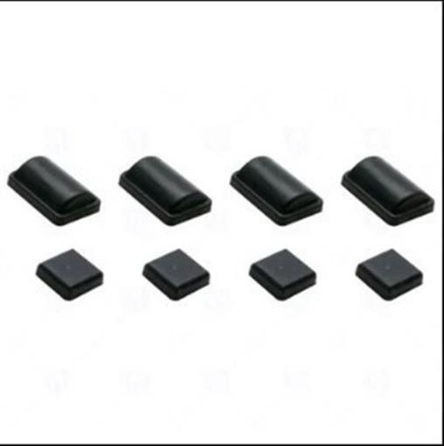BLACK Rubber Feet Screw Cover 8 PACK + 3M Pads for Nintendo Wii Console System - Picture 1 of 5