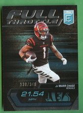 JA'MARR CHASE 2024 ELITE FOOTBALL FULL THROTTLE INSERT /349  CINCINNATI BENGALS