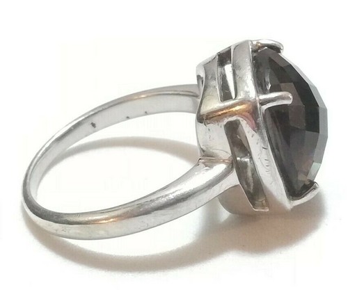 HERMOSO ANILLO PLATA DE LEY 925 CON TURMALINA MARRÓN TALLA 17,2 mm - Imagen 6 de 7