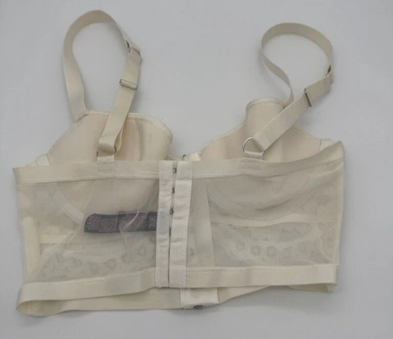 Sujetador Victoria's Secret Forrado Demi Encaje Bustier Marfil Plata Metálico Para Mujer 34B Foto 2 de 4