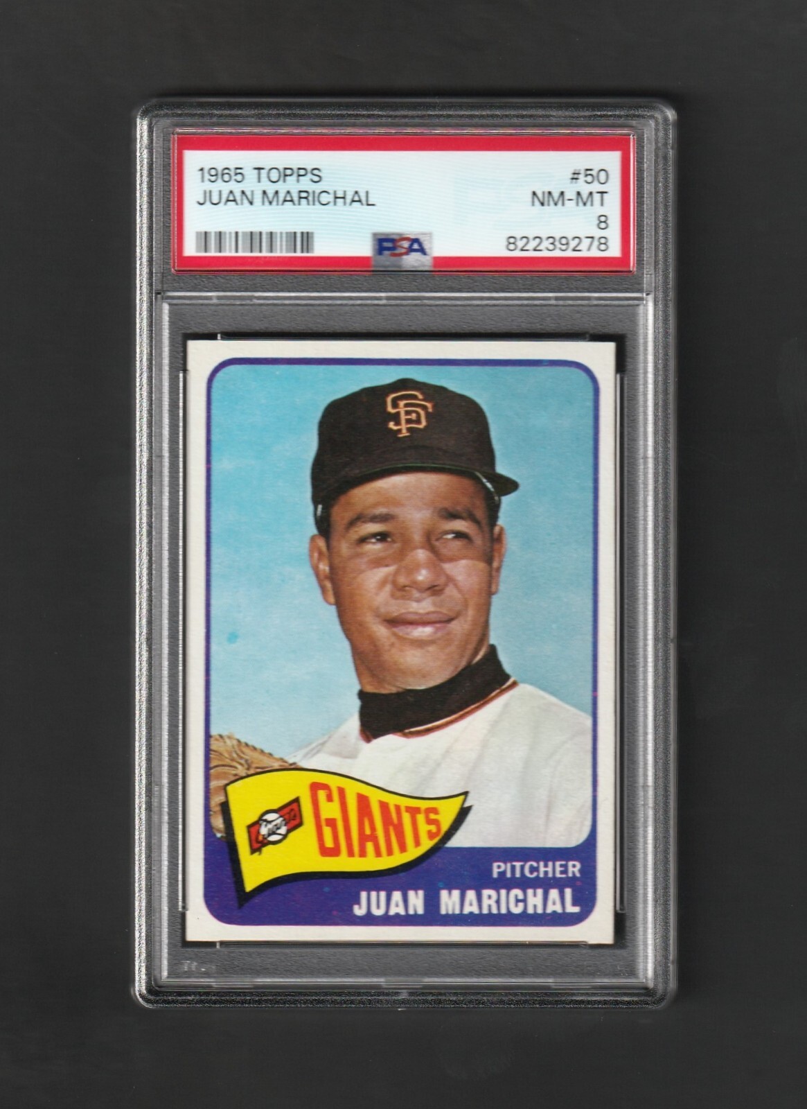 WOW!   1965 Topps JUAN MARICHAL #50 ~~  Giants HOF ~ TOUGH PSA 8