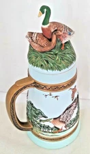 Beer Stein Ceramic Ducks Handmade Signed Kate Ferguson -89 Large