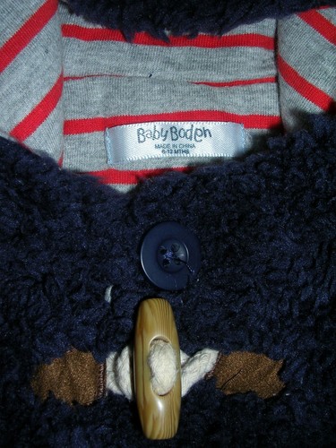 Mini Boden Boys Dark Blue Fleece Hooded Jacket Coat Age 6-12 Months - Picture 3 of 3
