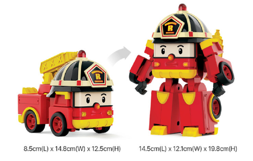 Robocar Poli Transformer Robot Super Deluxe 7 Inch Poli Roy Amber Helly - Picture 6 of 12