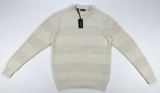 NWT Saks Fifth Avenue Wool Blend Knit Coconut Ivory Pullover Extra Large