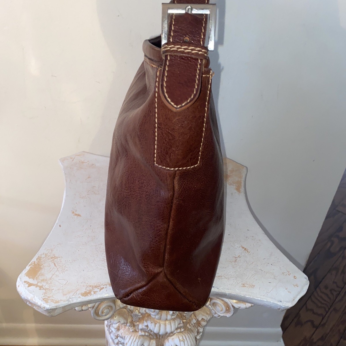 VTG Pelletterie MPG San Gimignano Brown Leather HANDMADE Tote Bag